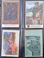 Ausztria 192 darabos szép régi képeslap gyűjtemény rengeteg jobb lappal albumban, hagyatékból / Aust...