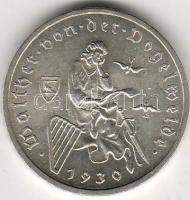 D.Reich/Weimarer Rep/W.v.d.Vogelweide, 1930A, 3 M, Silber, J.344, Erh.:vz /kiváló
