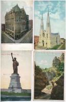 51 db RÉGI amerikai városképes lap / 51 pre-1930 town-view postcards from USA
