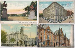 51 db RÉGI amerikai városképes lap / 51 pre-1930 town-view postcards from USA