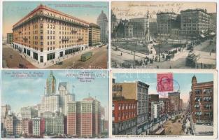 51 db RÉGI amerikai városképes lap / 51 pre-1930 town-view postcards from USA