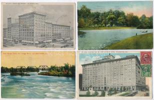 51 db RÉGI amerikai városképes lap / 51 pre-1930 town-view postcards from USA