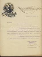 1913 Teleki János gróf aláírása Művészház papírján