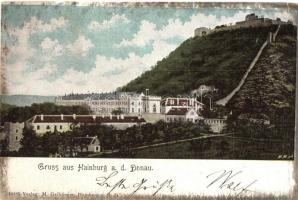 Hainburg a. d. Donau, Castle hill, K.u.K. military school. Verlag M. Geiblinger (EK)