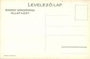 Budapest Székesfővárosi Állatkert reklámlapja / Budapest zoo advertisement art postcard