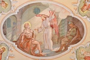 Berky János Tibor (1913-1982): A homokbödögei római katolikus templom freskótervei, 4 db, vegyes tec...