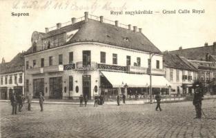 1923 Sopron, Grand Café Royal kávéház, fényképészeti műterem. Blum Náthán és fia kiadása (EK)