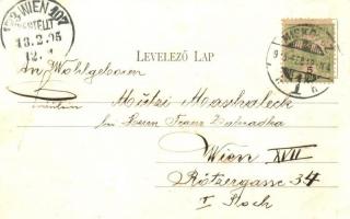 1905 Miskolc, Rudolf laktanya villamossal. Gedeon András kiadása (EK)