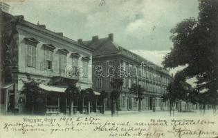 1905 Mosonmagyaróvár, Magyaróvár; Fő utca. Kumpf Antal kiadása