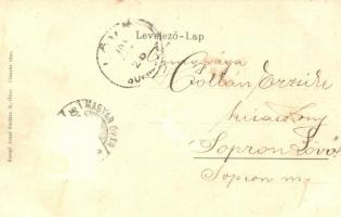 1905 Mosonmagyaróvár, Magyaróvár; Fő utca. Kumpf Antal kiadása