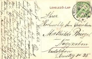 Miskolc, Széchenyi utca, villamos, Weissberg Adolf Özv. utóda divatáruháza hölgyek és urak részére, ...