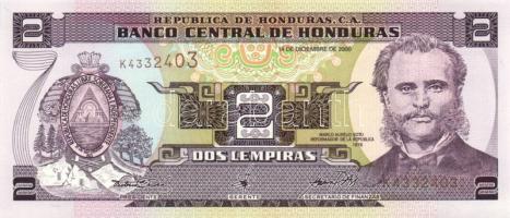 Honduras 1994+2000. 2L (2x) klf évszámmal T:I
