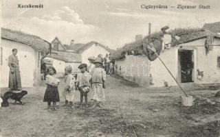 Kecskemét, Cigány város. Fekete Soma kiadása / Zigeuner-Stadt / gypsy town