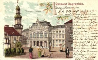 1899 Sopron, Oedenburg; Városház / Rathaus. Ludwig Kummert No. 69. litho (EK)