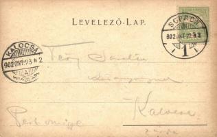 1902 Sopron, Oedenburg; Szent Mihály templom, Póda Endre plébános. Art Nouveau, litho (EK)