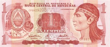 Honduras 1997-2003. 1L (3x) klf évszámokkal, 5L (1x) T:I