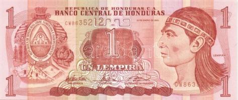 Honduras 1997-2003. 1L (3x) klf évszámokkal, 5L (1x) T:I