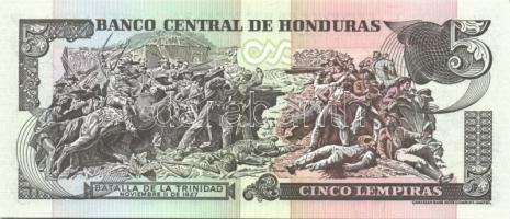 Honduras 1997-2003. 1L (3x) klf évszámokkal, 5L (1x) T:I