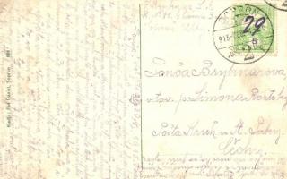 Sopron, Várkerület, Szentháromság szobor, Láng Frigyes vaskereskedése, Rauhofer István üzlete / Grab...