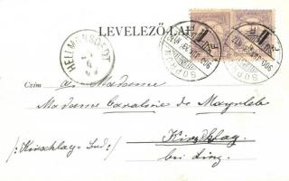 1900 Sopron, Oedenburg; színház. Hummert L. No. 238. 175. sz. Art Nouveau, floral