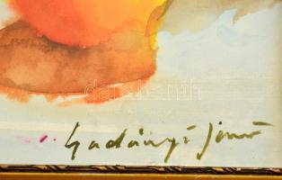 Gadányi jelzéssel: Asztali csendélet. Akvarell, papír, üvegezett keretben, 38×33 cm