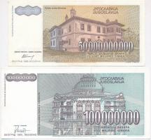 Jugoszlávia 1955-1993. 100D-50.000.000.000D (5x) közte egy sorszámkövető pár T:I--III
Yugoslavia 19...