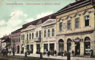 1913 Székelyudvarhely, Odorheiu Secuiesc; Dohány nagy tőzsde, Budapest szálloda / tobacco stock shop, hotel (EK)