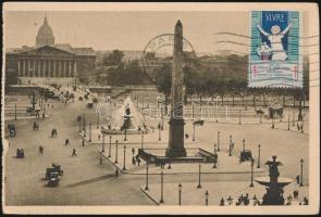 1928 Párizsi képeslap Hollandiába antituberkulózis adománybélyeggel