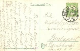 1913 Arad, színházi épület, Fehér Kereszt szálloda, hirdetőoszlopok "Mi a Sas Keverék?" tá...