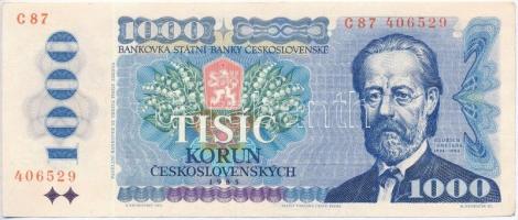 Csehszlovákia 1985. 1000K T:III szép papír Czechoslovakia 1985. 1000 Korun C:F nice paper Krause 98