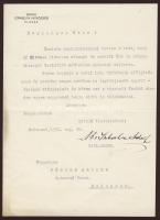 1931 Budai Izraelita Hitközség elnökének levele / Kriszhaber Adolt aláírása