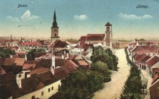 1917 Bazin, Bösing, Bözing, Pezinok; látkép templomokkal és Fő úttal / main street with churches (Rb)
