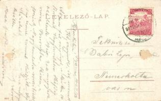 1917 Bazin, Bösing, Bözing, Pezinok; látkép templomokkal és Fő úttal / main street with churches  (R...