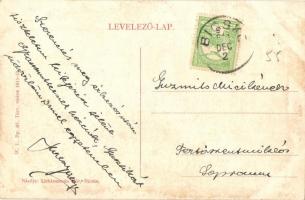 Bicske, Buda-Bicske; Vásártér, templom. W. L. Bp. 87. Kiadja Lichtenstein Mór (fa)