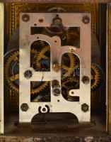 Régi utazóóra, másodpercmutatóval, kulccsal, működik, rozsdás, m: 15x13x10 cm