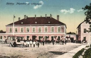 Párkány, Stúrovó, Gockern; vasútállomás autóbusszal / Bahnhof / railway station with autobus (EK)