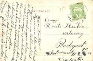 Kiskunlacháza, Református templom, utcakép. W. L. Bp. 5468.  (EK)