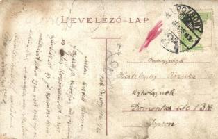 1916 Pozsony, Pressburg, Bratislava; látkép zsinagógával / panorama view with synagogue (kopott sark...