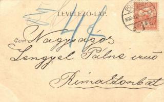 1902 Pozsony, Pressburg, Bratislava; Kórház utca villamossal. Hans Nachbargauer / street view with t...