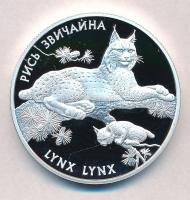 Ukrajna 2001. 10H Ag Hiúz és utóda T:PP Ukraine 2001. 10 Hryven Ag Lynx and offspring C:PP Krause KM#115