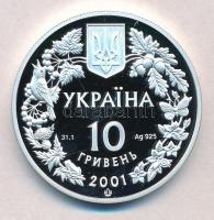 Ukrajna 2001. 10H Ag "Hiúz és utóda" T:PP
Ukraine 2001. 10 Hryven Ag "Lynx and offsp...