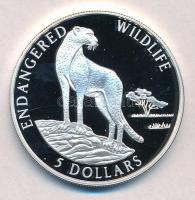 Cook-szigetek 1996. 5$ Ag "Gepárd" T:PP apró fo.
Cook Islands 1996. 5 Dollars Ag "Ch...