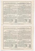 Belgium 1885. Lottószelvény (2x) sorszámkövetők T:II-
Belgium 1885. Lottery ticket (2x) sequential ...