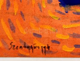 Szentgyörgyi jelzéssel: Kajakos a tavon. Akvarell, papír, 31×42 cm