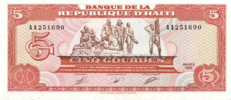 Haiti 1984. 1G T:I + 1989. 1G, 5G T:I + 1992. 1G, 2G T:I Összesen 5db!