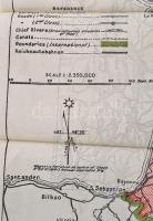 1944 Franciaországot ábrázoló selyemre készített színes térkép, hozzátűzve vitéz Ágostházy Emil ezre...