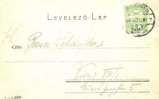 Veszprém, Kossuth Lajos utca, piac utcai árusokkal, Neugebauer Ferencz és más üzletei