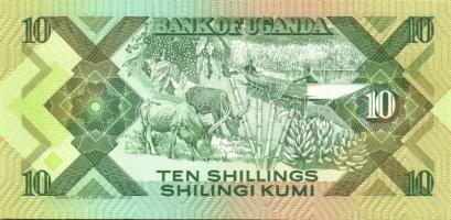 Uganda 1979. 5Sh T:I + 1987. 5Sh, 10Sh T:I