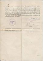 1944 Horvát útlevél okmánybélyegekkel / 1944 Croatian passport