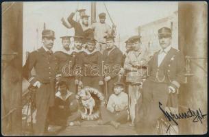 1898 Torpedoboot XXVI. legénységének fotója Fotólap / Navy torpedoboat No. XXVI. staff photo postcard